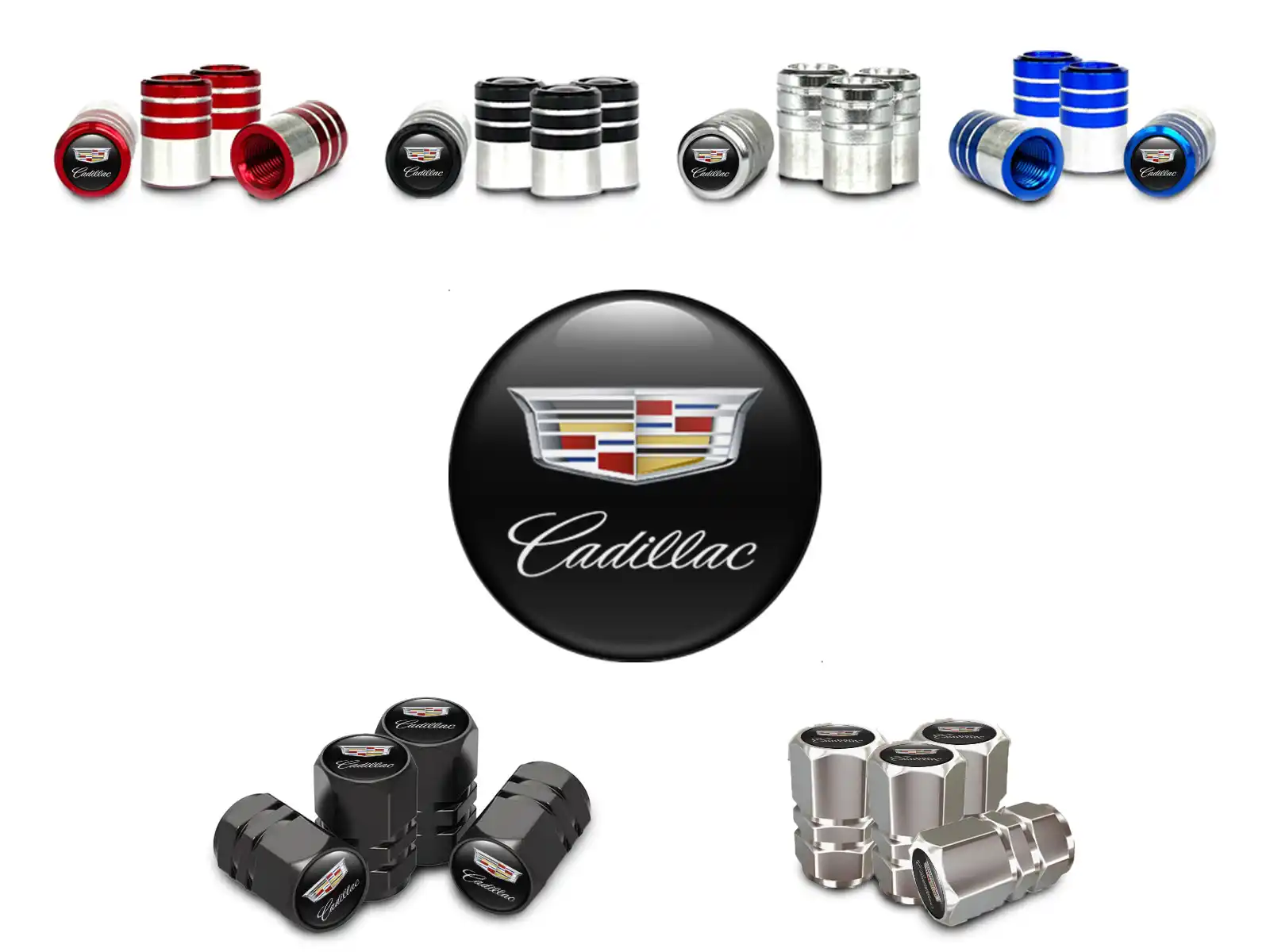 Cadillac Caps Tige Valve Camion Design Durable